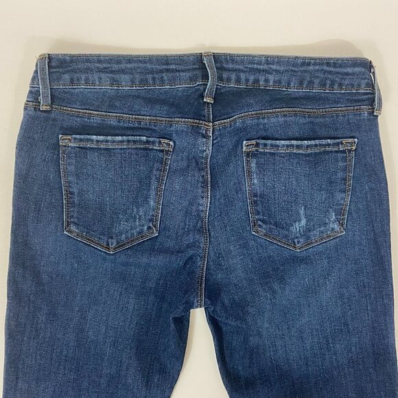 Just Black Jeans Women's Size 28 (29 x 27) Mid Rise Straight Leg Rough Hem - Picture 8 of 10